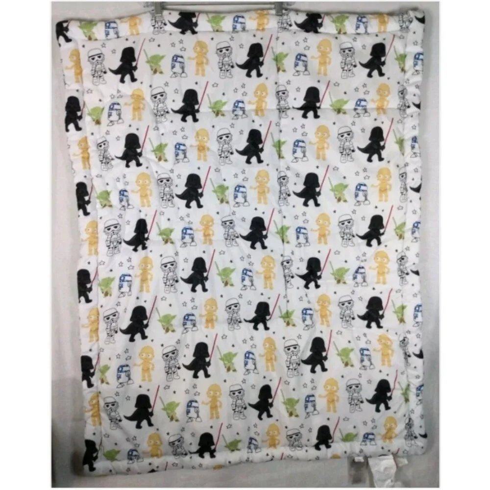 Lambs & Ivy Star Wars Classic Crib Bedding Quilt & Fitted Sheet Toddler Bed Yoda